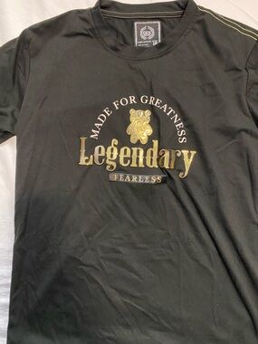 Legendary Fearless Graphic Tee in Black with Gold Accent